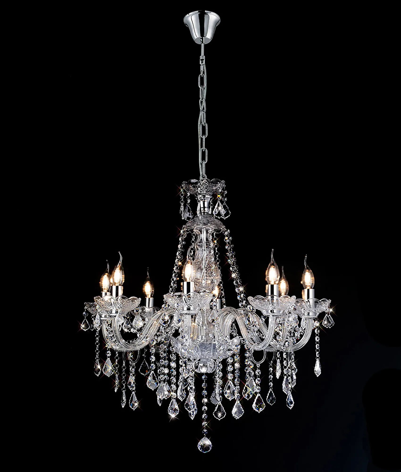 IL30453  Tiana Crystal Chandelier 8 Light